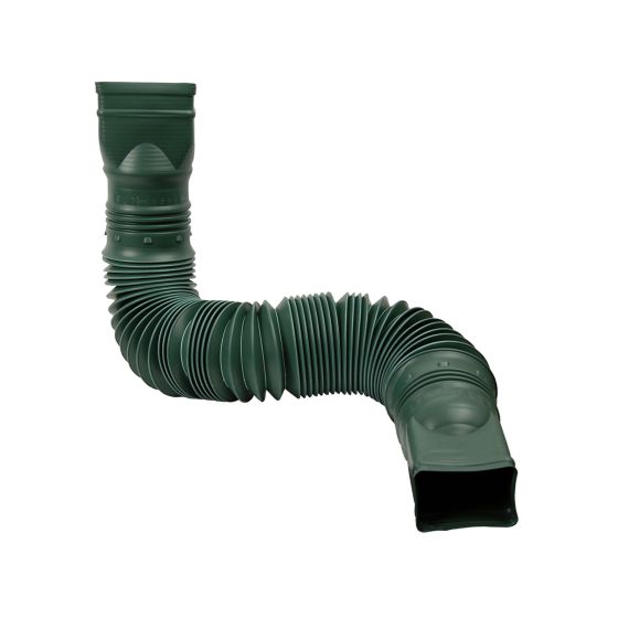 Flex-A-Gutter Spout Downspout Extension - Vinyl - Green - 25-55" Adjustable