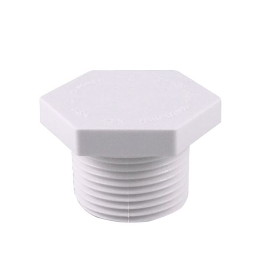 Threaded Male Plug - 1 1/2" - White