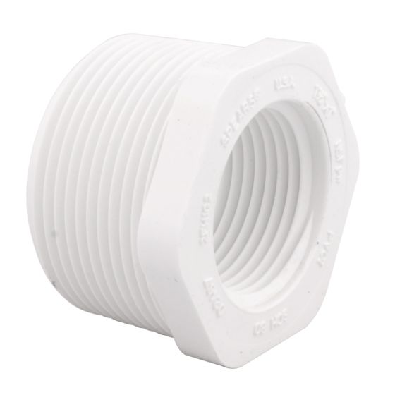 S40 PVC Threaded Bushing - 3/4" x 1/2"
