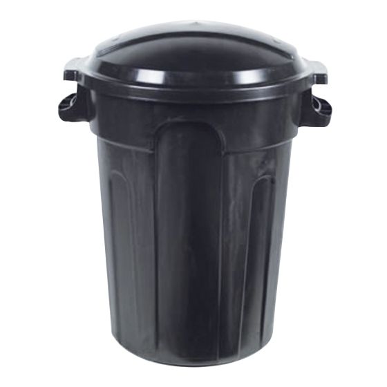 Poubelle, extérieure, résine, 80 l, noir