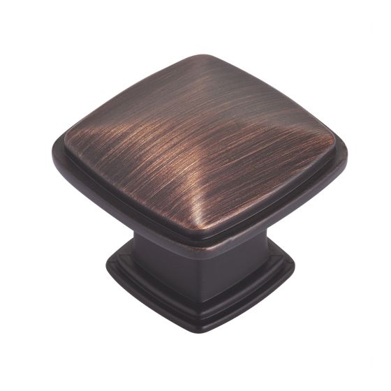 Charlemagne Transitional Metal Knob - Oiled Bronze - 1/Pkg - 31 x 31 mm