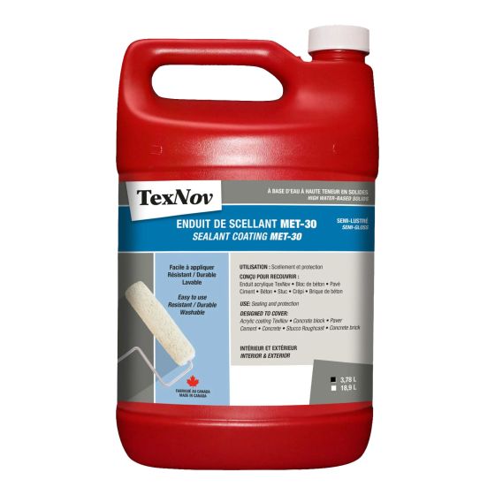 Enduit de scellant MET-30, semi-lustré, transparent, 3,78 l