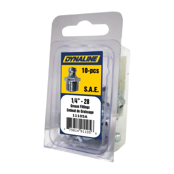 Grease Fitting - Straight - Steel - 10/Pkg - 1/4"
