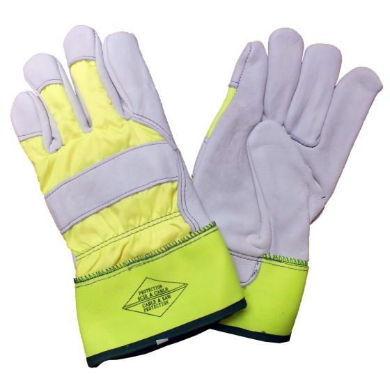 Chainsaw Gloves - Grey/Green - Size X-Large