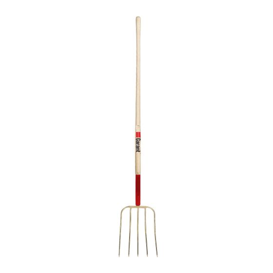 Manure Fork - 5 Teeth 13" - Forged Steel - Handle 54"
