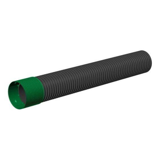 Ponceau double paroi, 200 mm x 6 m, noir