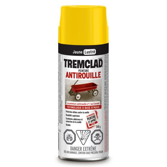Oil Based Rust Paint Aerosol Spray - Gloss - Yellow - 340 g