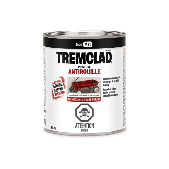 Tremclad Oil Based Rust Paint - Matte - Black - 946 ml