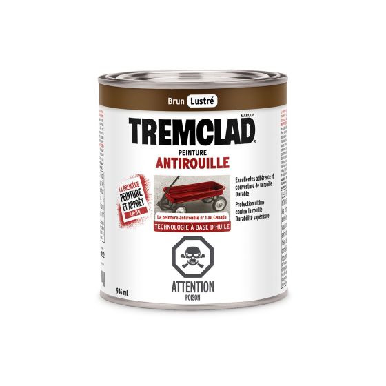 Tremclad Oil Based Rust Paint - Gloss - Brown - 946 ml
