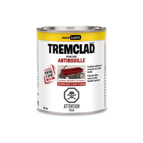 Tremclad Oil Based Rust Paint - Gloss - Yellow - 946 ml