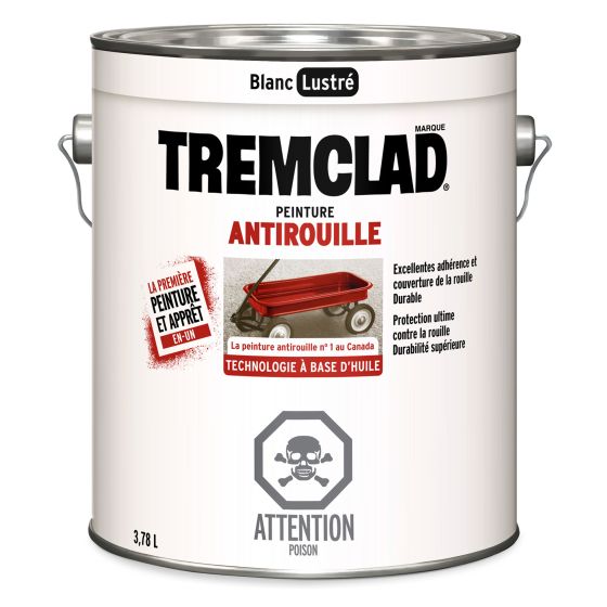 Tremclad Oil Based Rust Paint - Gloss - White - 3.78 l