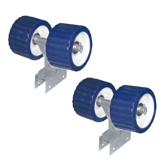 Kit de roues pour rampe d’accès pour bateau, bleu, 5", 2/pqt