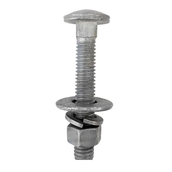 Ensemble de boulons à carrosserie, galvanisé, 3/8" x 2 1/2", 8/pqt