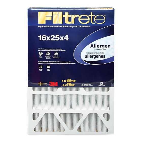 Deep Pleat Allergen Reduction Furnace Filter - 4" x 16" x 25"