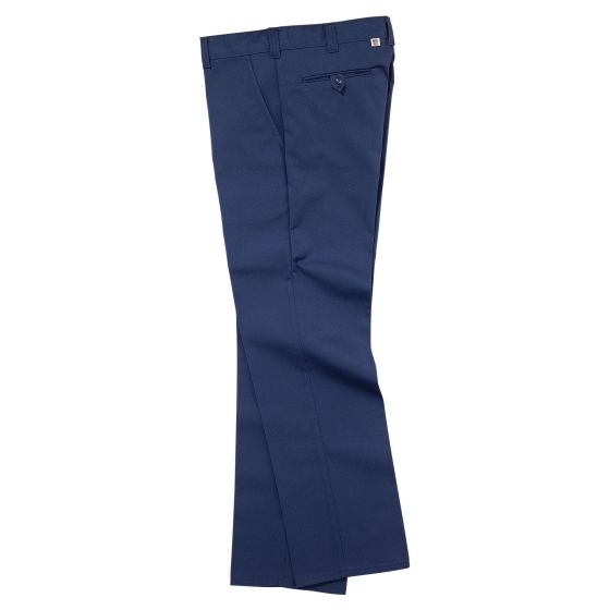 Pantalon de travail à coupe ajustée et taille basse, bleu, grandeur 32/33