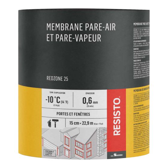 RED ZONE 25 membrane - Red - 6" x 75'