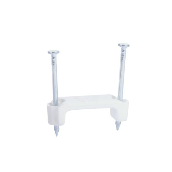 Agrafes de câble en plastique polyéthylène blanc, 3/4", blanc, 15/pqt