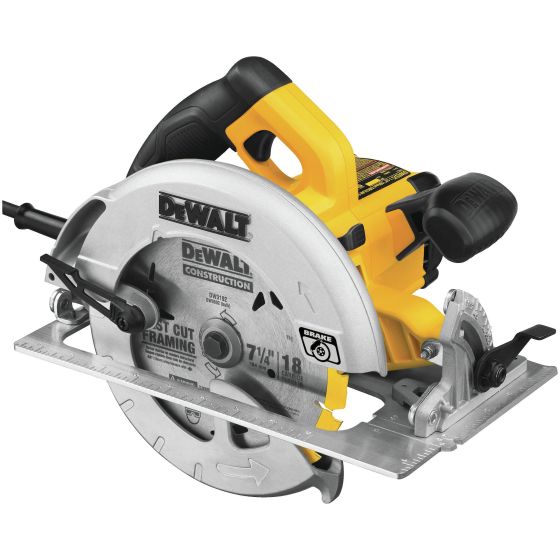 Scie circulaire électrique légère avec frein électrique, 7 1/4", 15 A