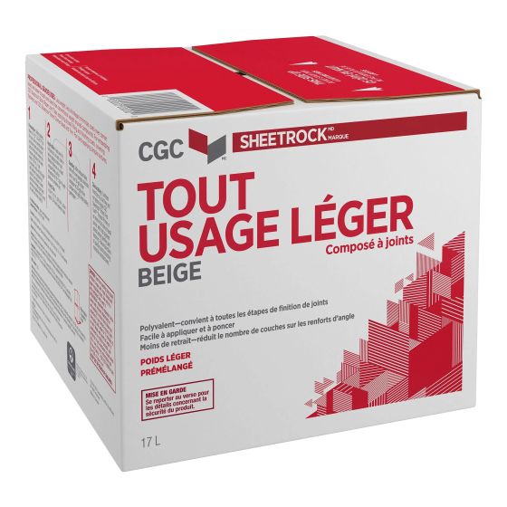 Composé à joints CGC Sheetrock tout usage, Léger, 17 l, beige