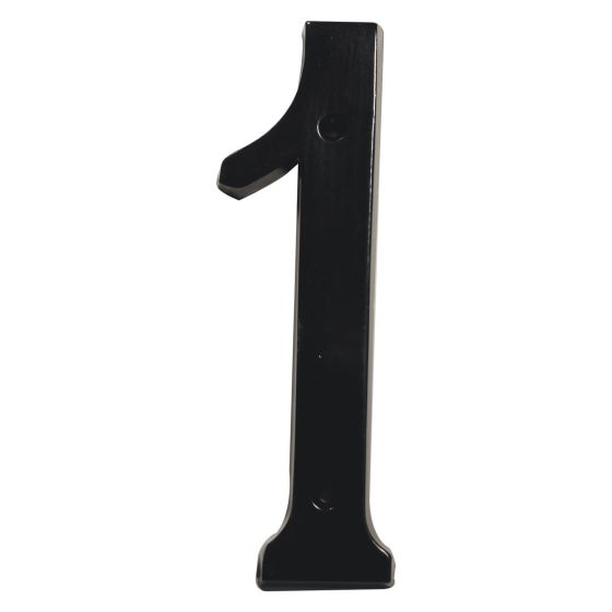 Numéro de maison 1 Heritage, 4", fini noir mat
