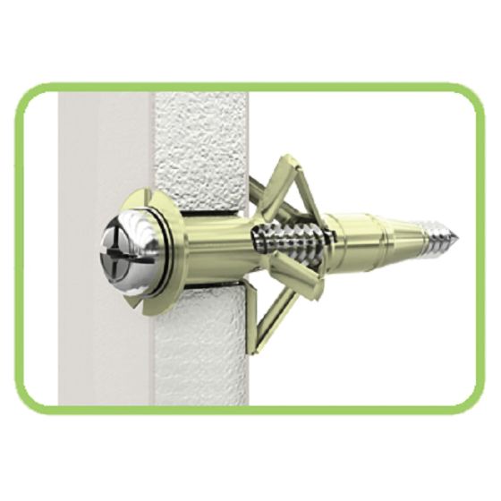 Hollow wall anchors with screw - Zinc - 3" - 6/Pkg