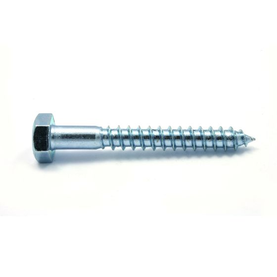 Hex Head Bolts with Washer, Coarse Thread, Lag Point - Zinc - 10" - 2/Pkg