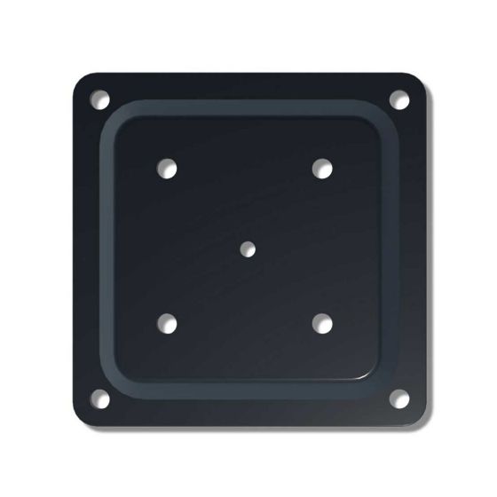 Plaque d'assise Fixplak 44, noir, 4" x 4"