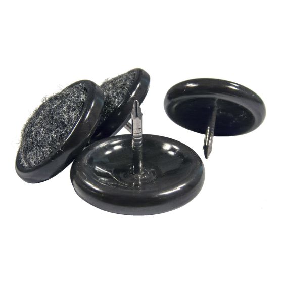Carpet base nail-on glide - Gray - 1" - 4/Pkg