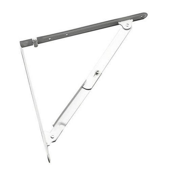 Supports pliants à tablette, blanc, 27 mm x 300 mm