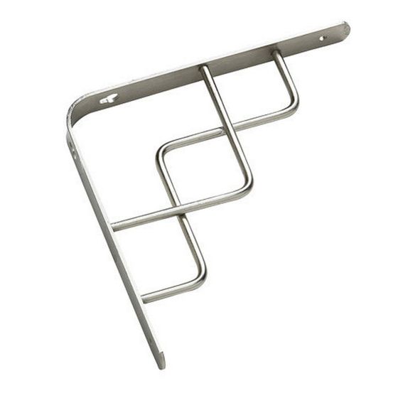 Support à tablette décoratif , nickel brossé, 20 mm x 8"