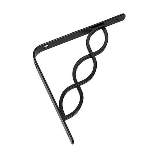 Support à tablette décoratif, noir mat, 20 mm x 8"