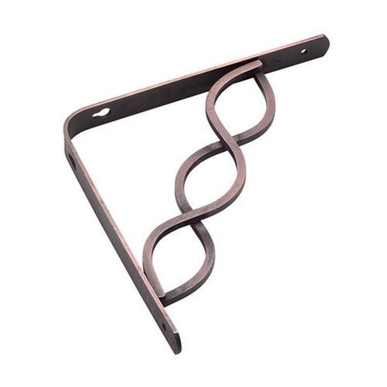 Support à tablette décoratif, bronze huilé, 20 mm x 8"