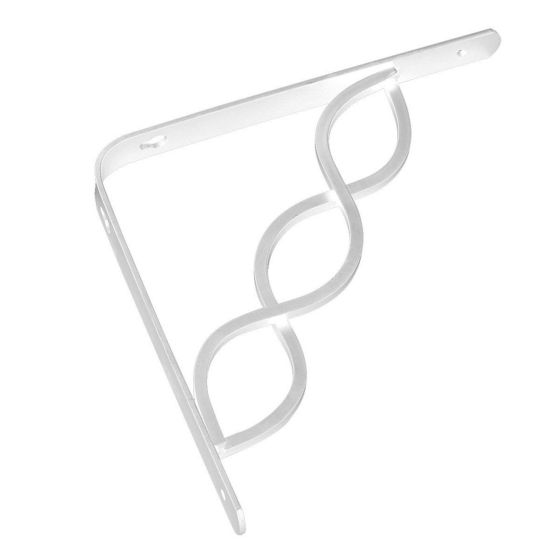 Support à tablette décoratif, blanc, 20 mm x 8"