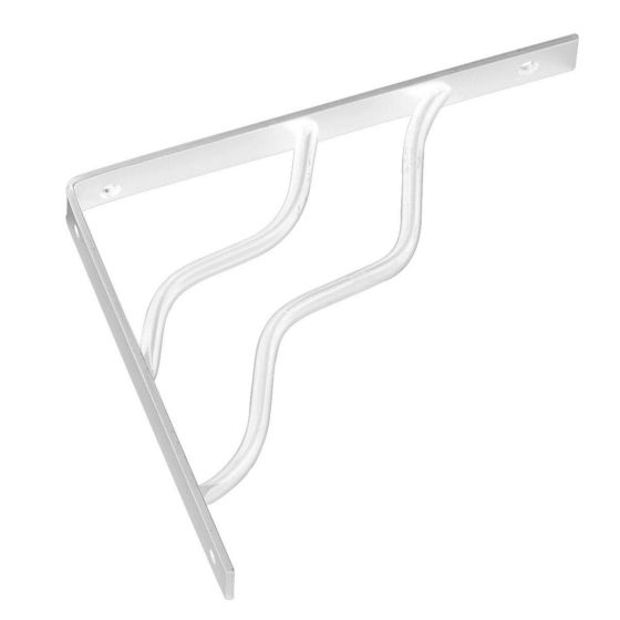 Support à tablette décoratif, blanc, 20 mm x 8"