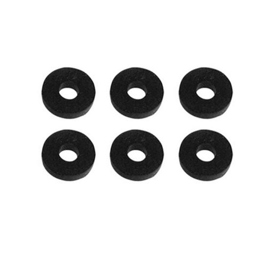 Rondelle plate, 9/16", noir,  6/pqt