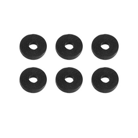 Rondelle plate, 19/32", noir,  6/pqt