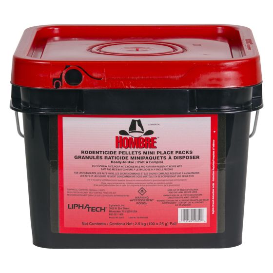 Rodenticide Pellets - Mini Place Packs of 25g - 100/Pkg