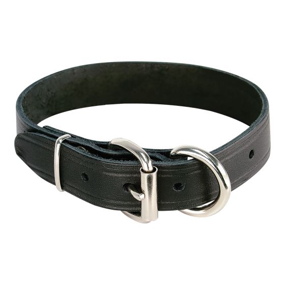 Collier simple, noir, 1" x 18"