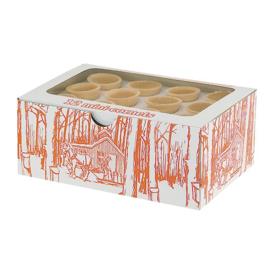 Lithographed box for 12 mini cones of 1 oz - White - 12 cones - 25/Pkg