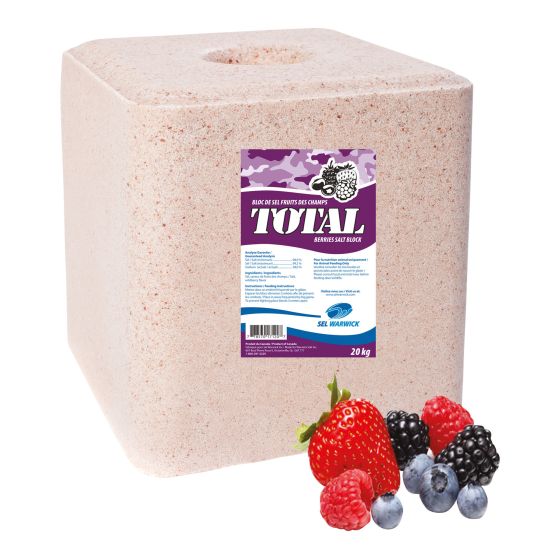 Bloc de sel TOTAL pour chasse, fruits, 20 kg