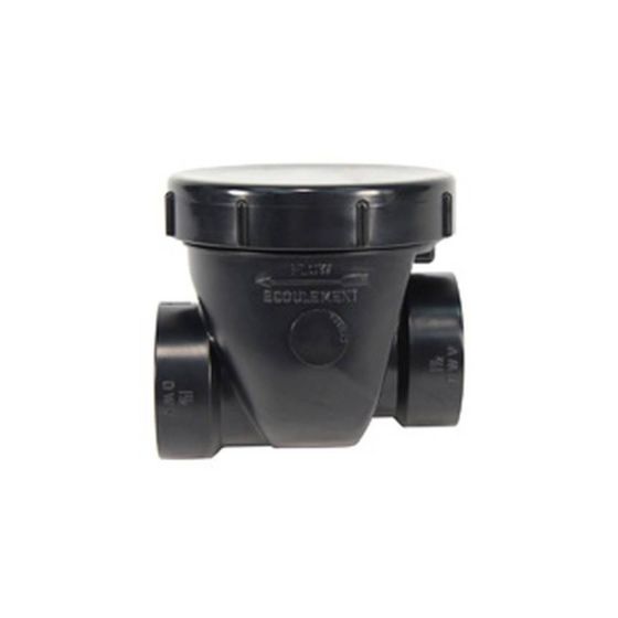 Clapet antiretour ABS-DWV, 1 1/2", femelle, noir