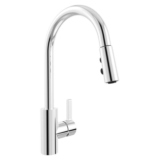 Robinet pour évier de cuisine avec bec amovible pivotant EBI, chrome