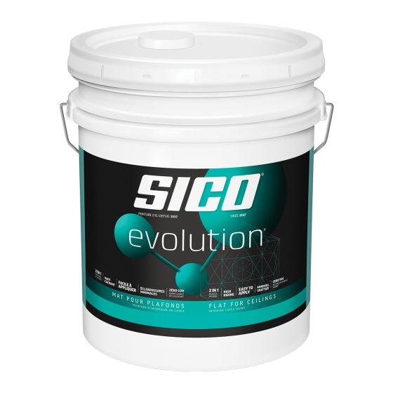 Paint SICO Evolution for ceilings, Flat, White, 18.9 l