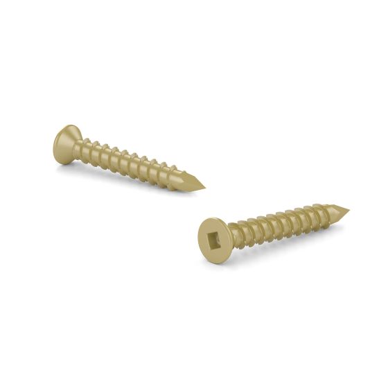 Vis à béton avec enduit Gold Seal, tête plate, 3/16" x 1 3/4", 10/pqt