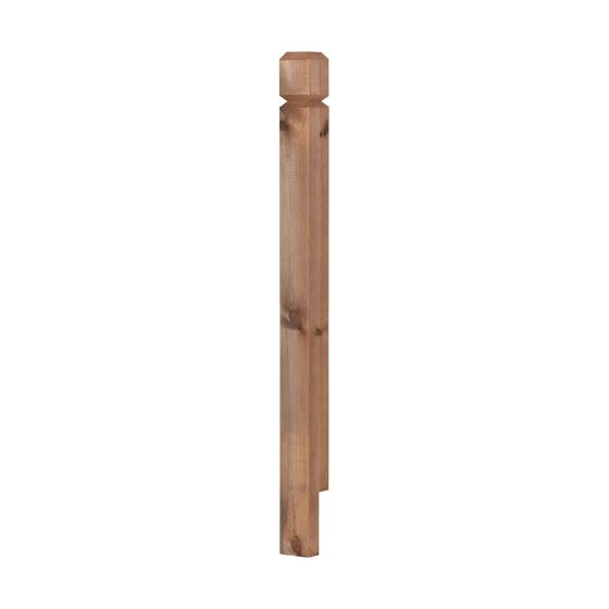 Poteau de coin en bois traité brun, 4" x 4" x 48"