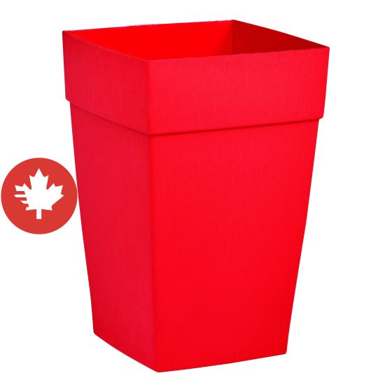 Self-Watering Harmony Tall Planter - 16" x 14" x 16" - Red