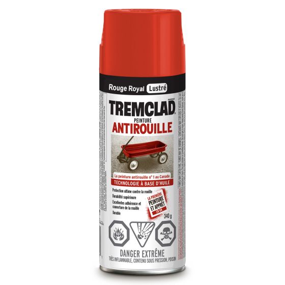 Oil Based Rust Paint Aerosol Spray - Gloss - Regal Red - 340 g
