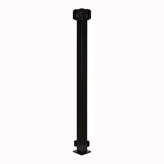 Poteau d’angle de rampe, 2 1/4" x 42", noir