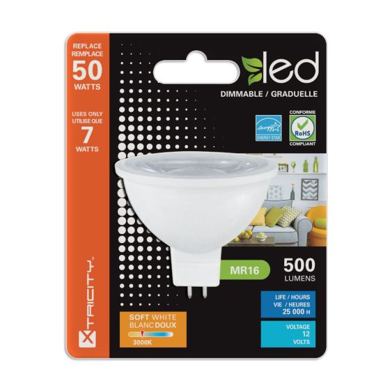LED Lightbulb - MR16 - Soft White - 7 W