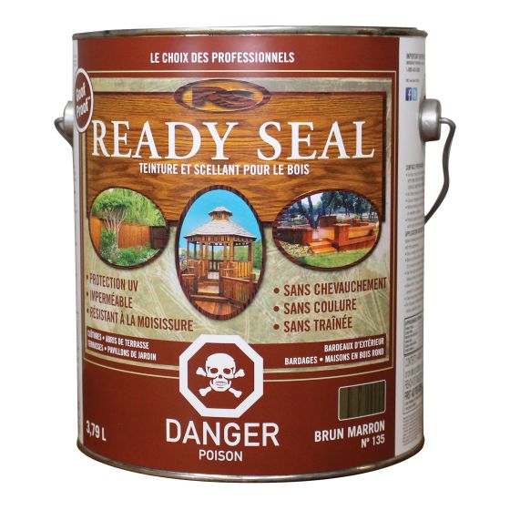 Teinture et scellant pour le bois ready seal, mission-marron, 3,79 l